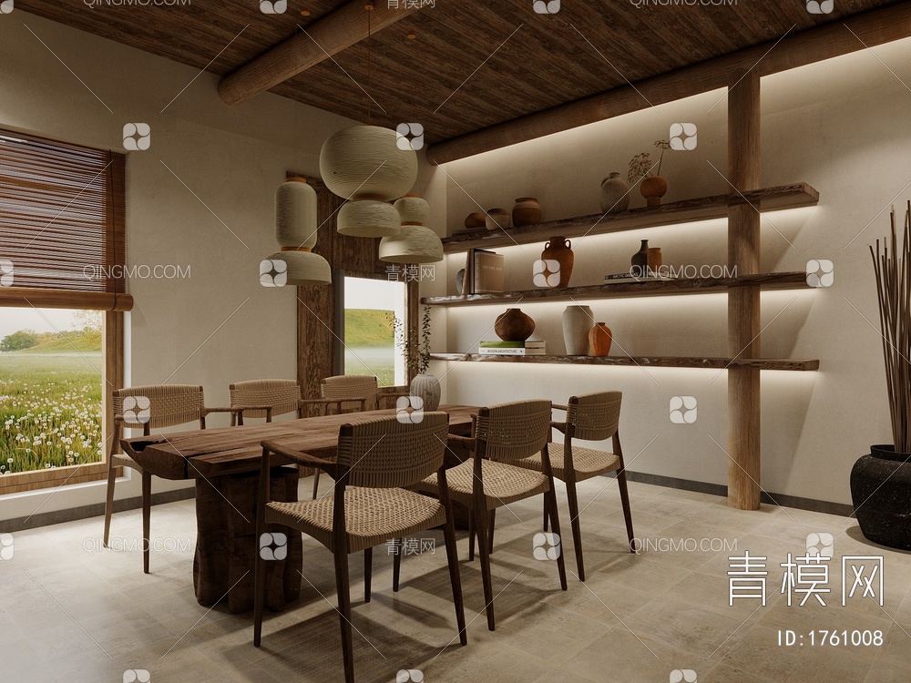 民宿餐厅3D模型下载【ID:1761008】