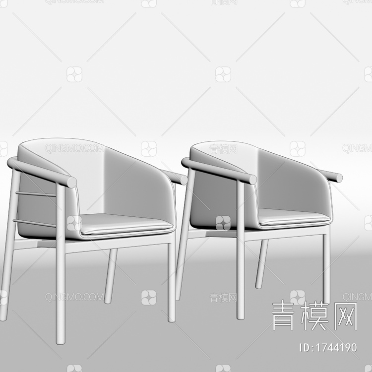 单椅 餐椅3D模型下载【ID:1744190】