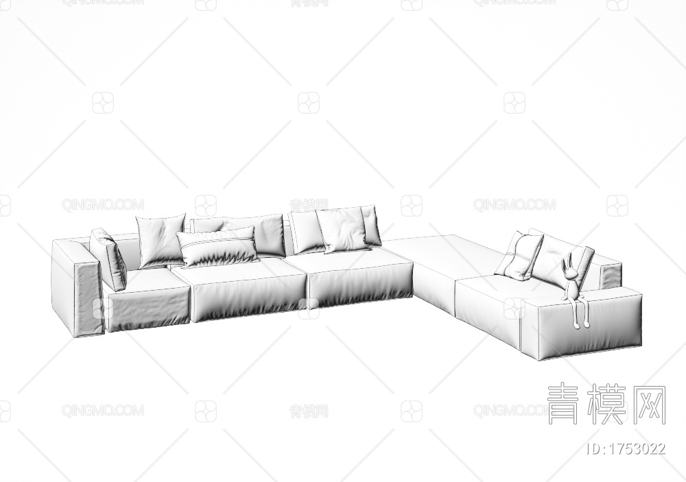 多人沙发3D模型下载【ID:1753022】