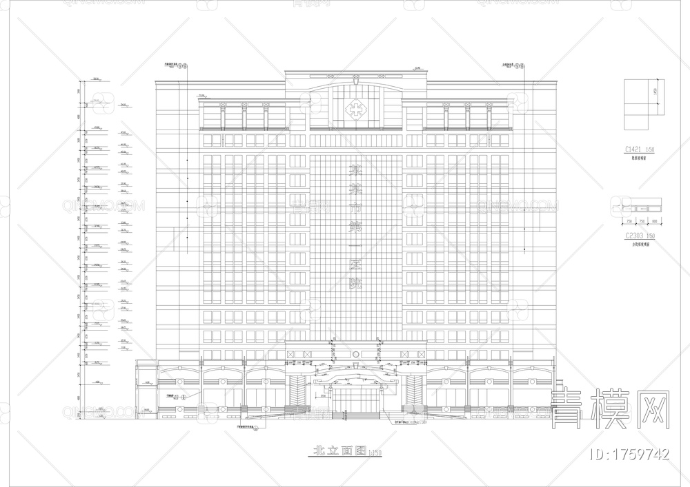 医院病房楼全套建筑图【ID:1759742】