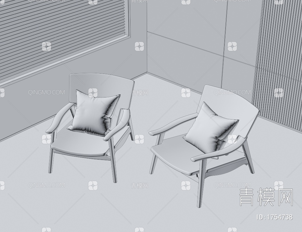 单椅3D模型下载【ID:1754738】