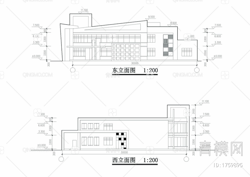 六班幼儿园建筑图【ID:1759895】