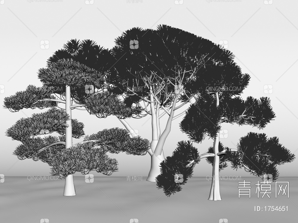 松树3D模型下载【ID:1754651】
