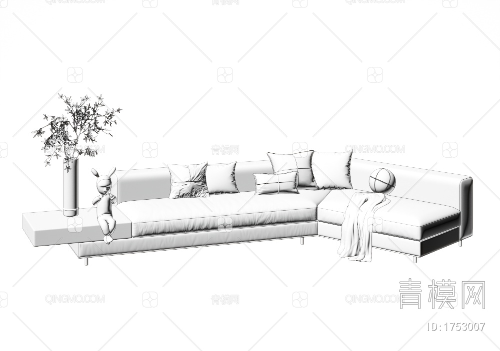 多人沙发3D模型下载【ID:1753007】