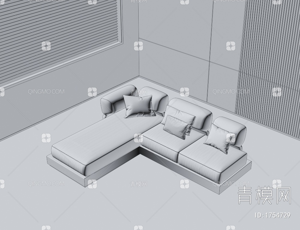 多人沙发3D模型下载【ID:1754729】