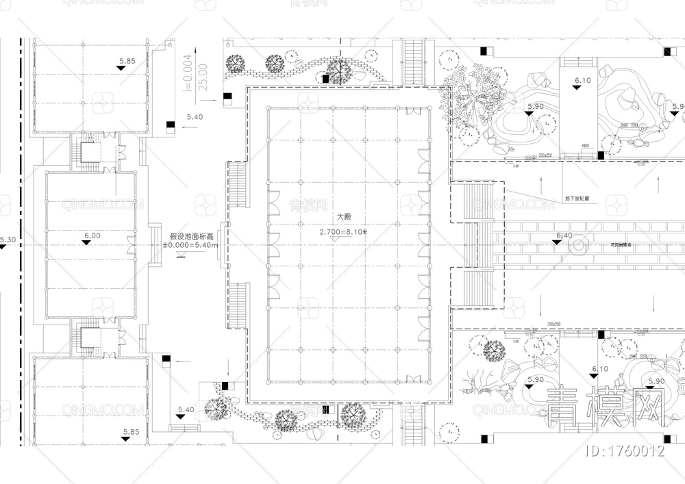 寺庙建筑规划平面图【ID:1760012】