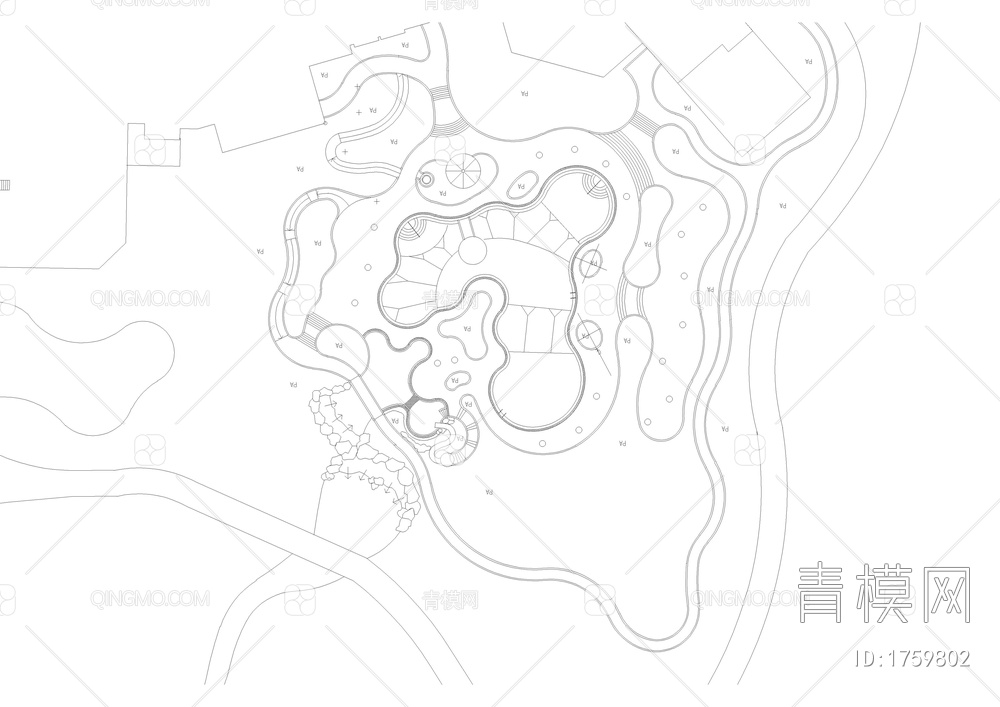 高尔夫球会会所酒店规划平面图【ID:1759802】
