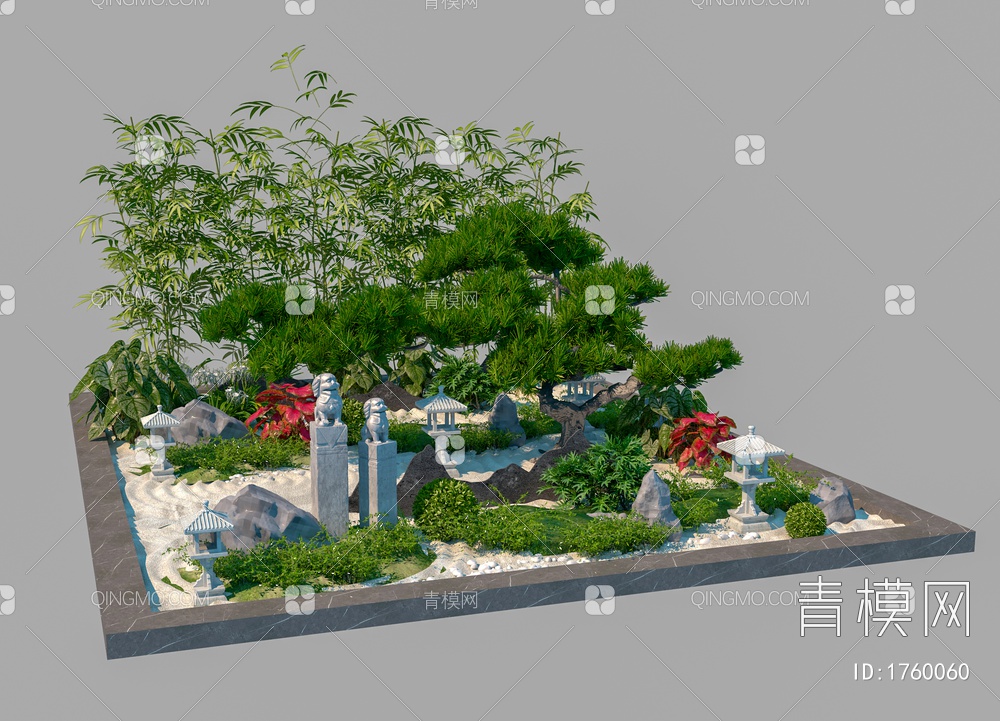 花坛景观3D模型下载【ID:1760060】