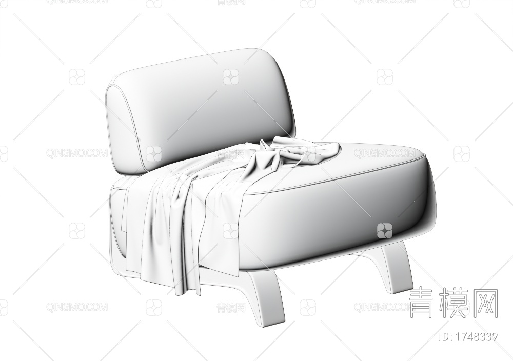 单人沙发3D模型下载【ID:1748339】