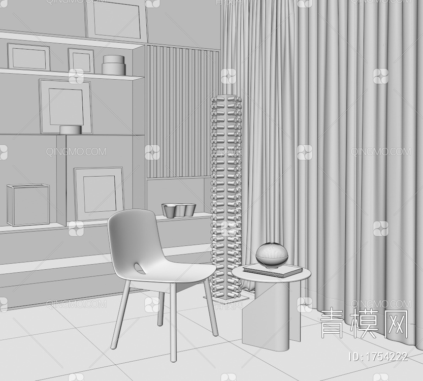 休闲椅3D模型下载【ID:1754222】
