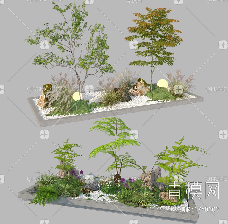 植物景观小品SU模型下载【ID:1760303】