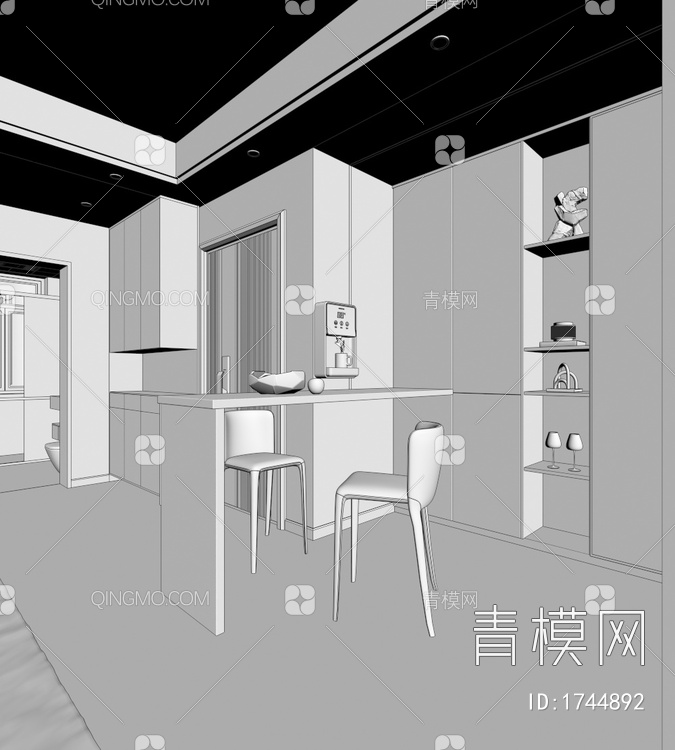 客餐厅3D模型下载【ID:1744892】