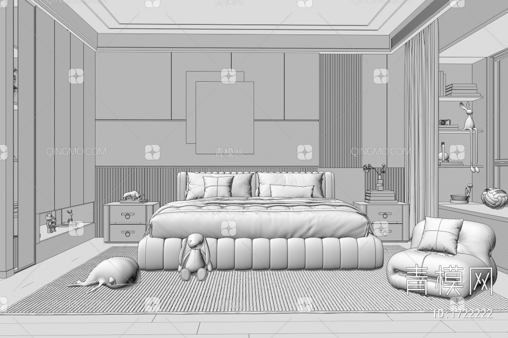 家居卧室3D模型下载【ID:1722222】