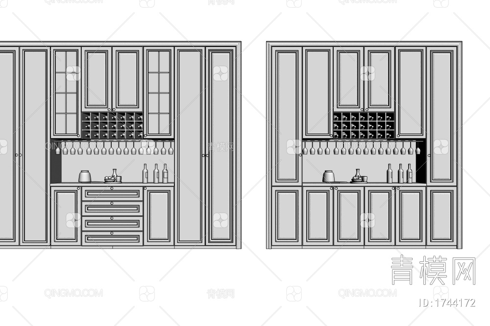 酒柜3D模型下载【ID:1744172】