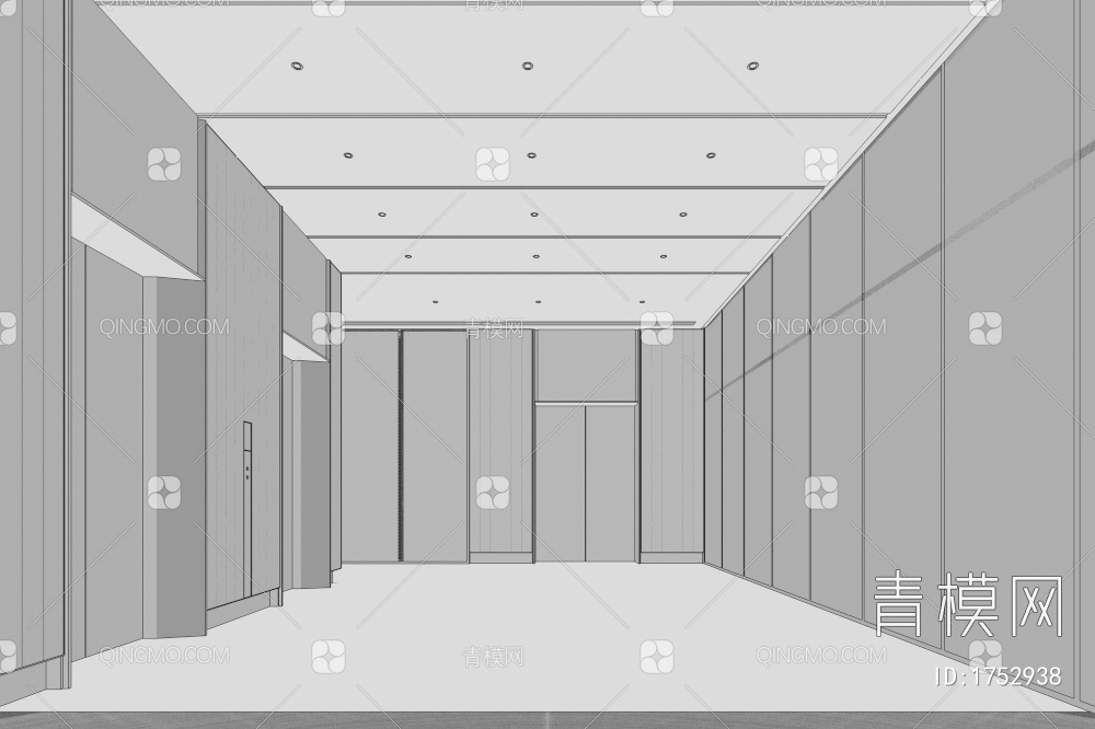 电梯厅3D模型下载【ID:1752938】