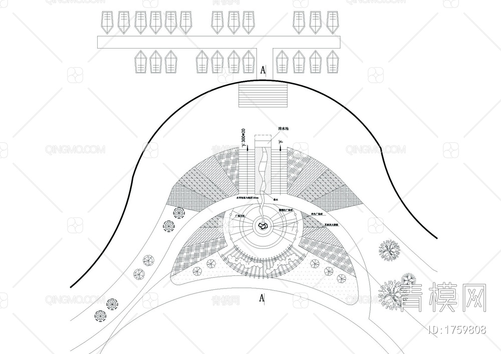 游船码头广场CAD景观图纸【ID:1759808】