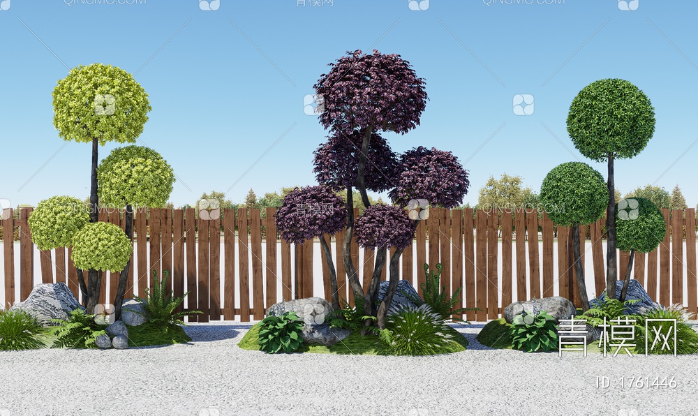 庭院景观树SU模型下载【ID:1761446】