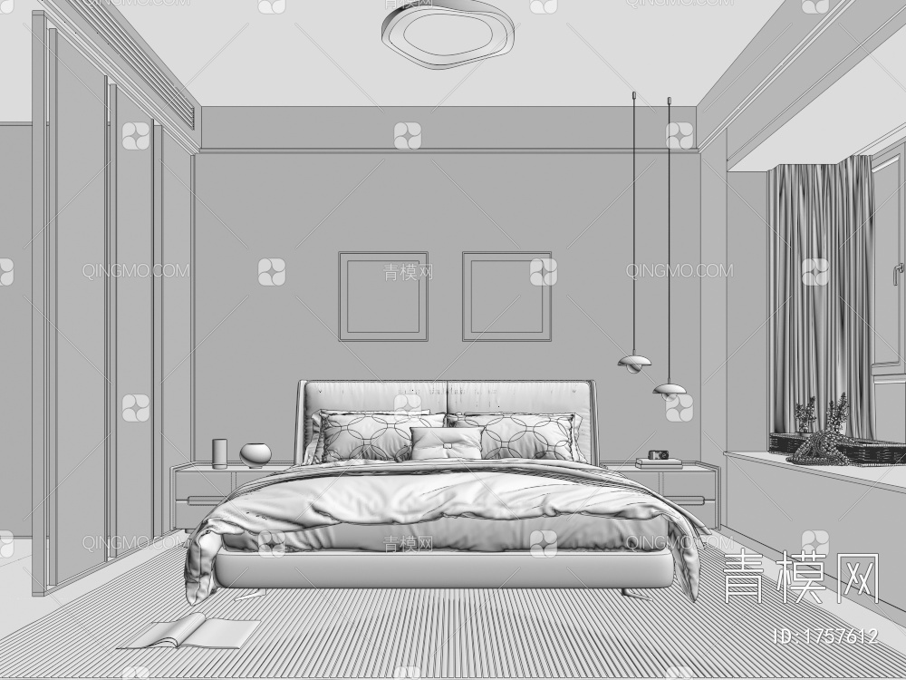 家居卧室3D模型下载【ID:1757612】