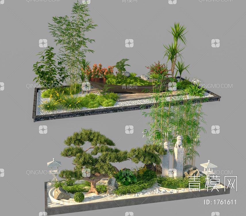 庭院小品3D模型下载【ID:1761611】