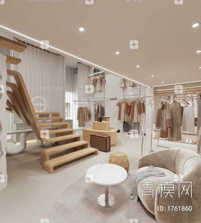 女装服装鞋店3D模型下载【ID:1761860】