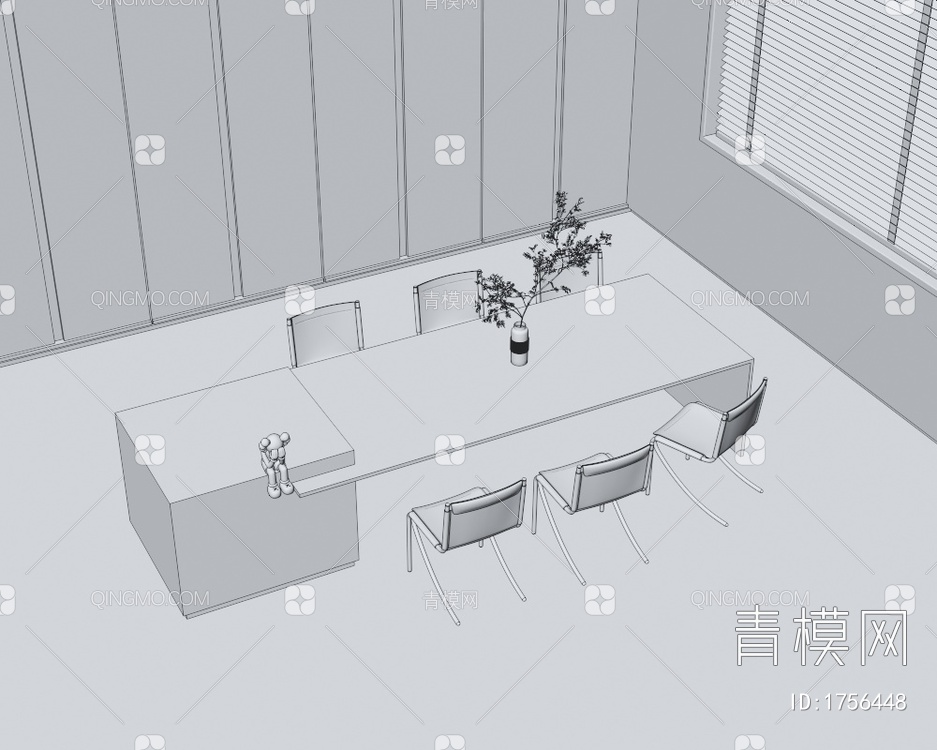 餐桌椅3D模型下载【ID:1756448】