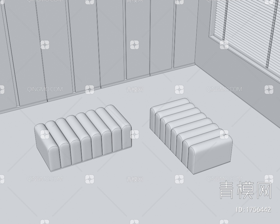 沙发凳3D模型下载【ID:1756442】