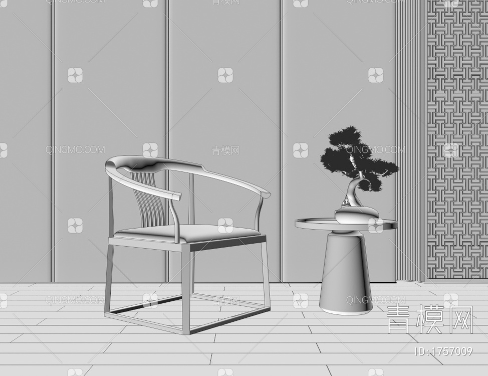 休闲椅3D模型下载【ID:1757009】