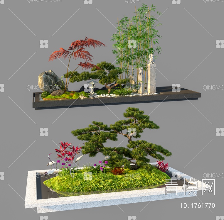 庭院小品3D模型下载【ID:1761770】