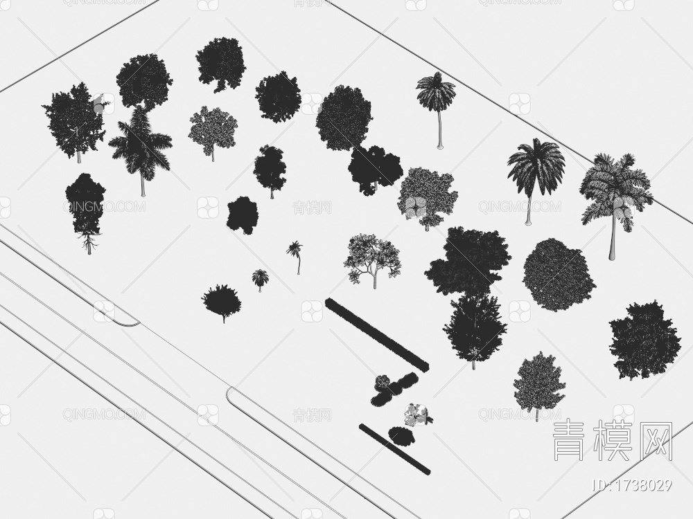 绿化树 景观树3D模型下载【ID:1738029】