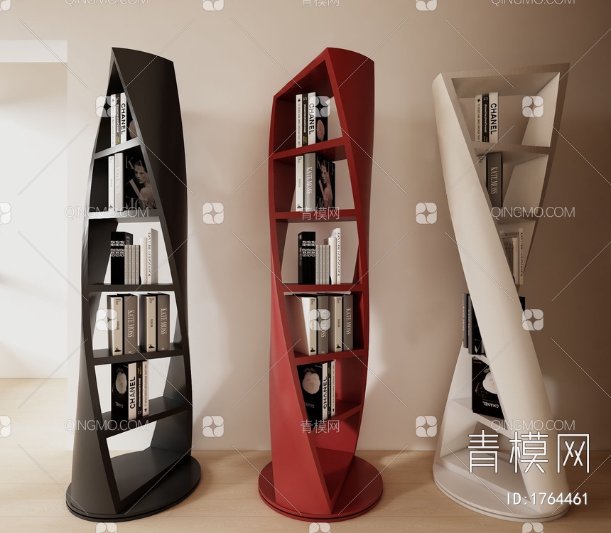 书柜，书架3D模型下载【ID:1764461】