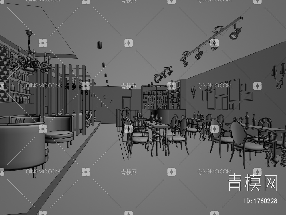 音乐餐吧3D模型下载【ID:1760228】
