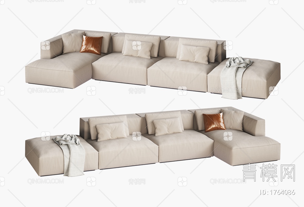 多人沙发3D模型下载【ID:1764086】