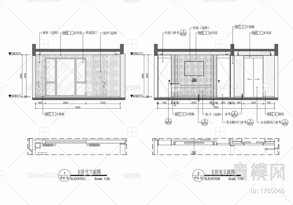 五层别墅平立面施工图 家装 别墅 私宅 豪宅 样板房 洋房【ID:1765046】