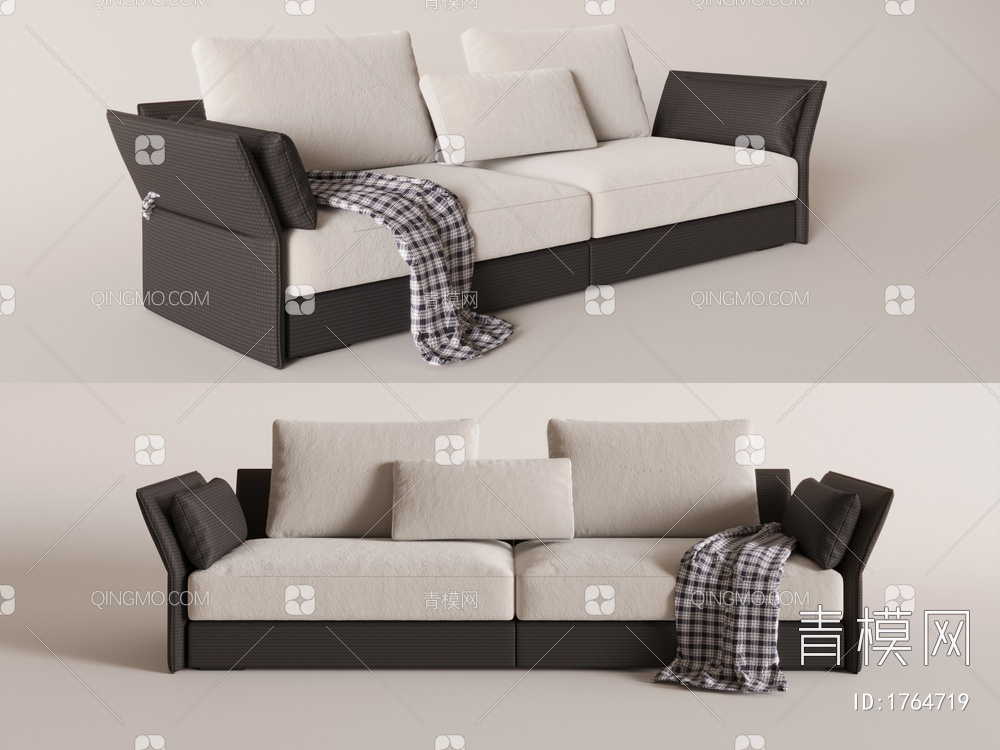 广造品牌双人沙发3D模型下载【ID:1764719】