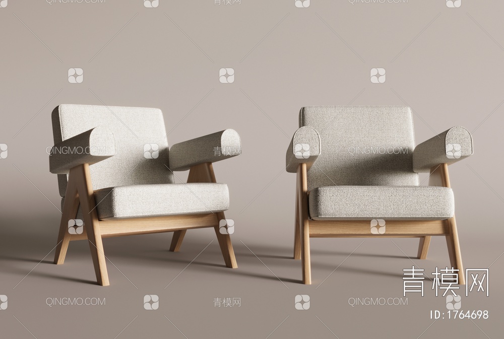 休闲沙发，休闲椅品牌广造家具3D模型下载【ID:1764698】