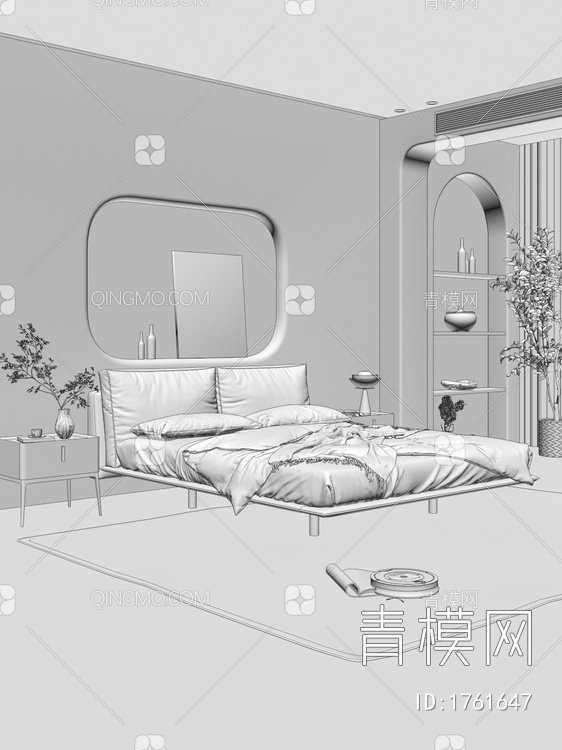 家居卧室3D模型下载【ID:1761647】