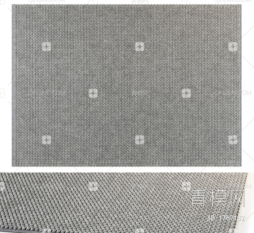 贝努塔羊毛地毯珠灰色3D模型下载【ID:1767182】