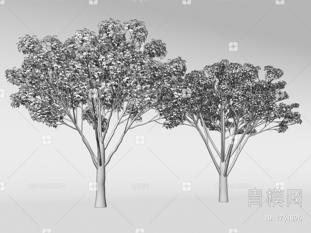 景观树，大树，绿植，枫树3D模型下载【ID:1761896】