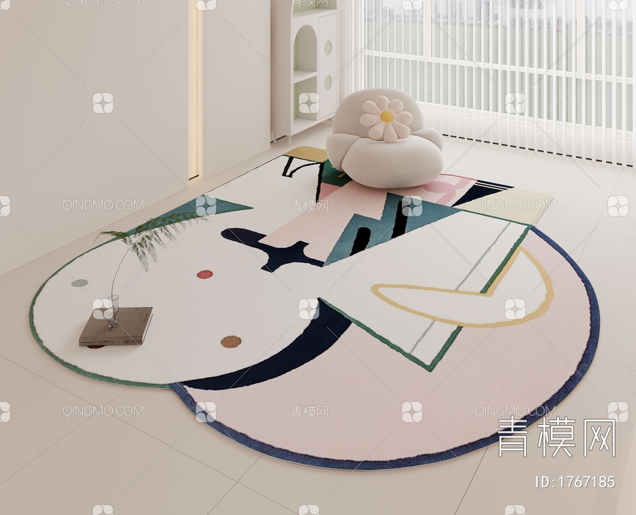 地毯 懒人沙发3D模型下载【ID:1767185】