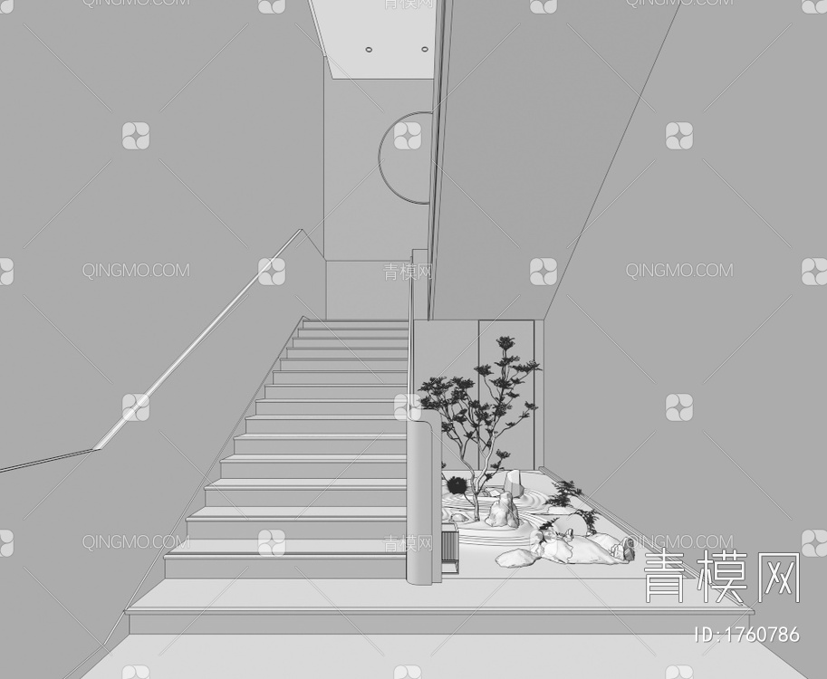 楼梯间3D模型下载【ID:1760786】