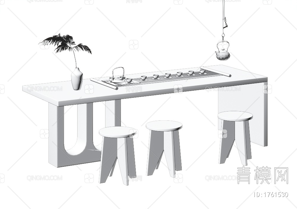 茶桌椅3D模型下载【ID:1761530】