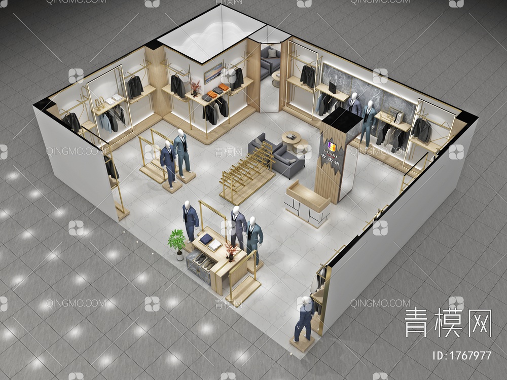 服装店3D模型下载【ID:1767977】