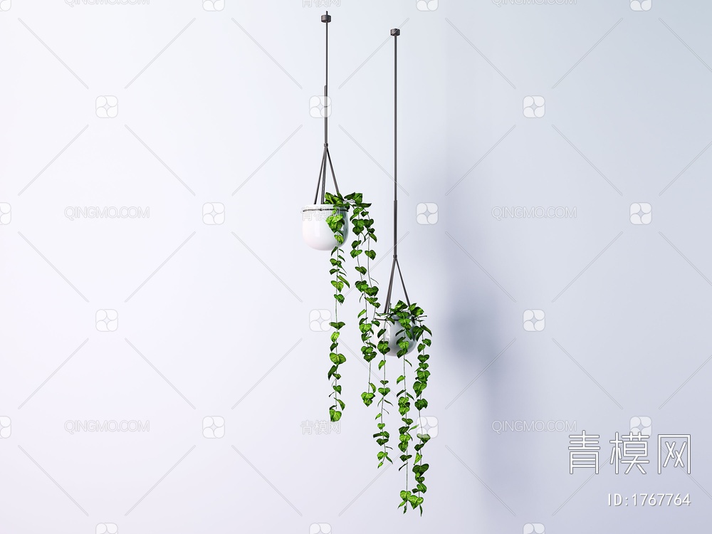 盆栽植物花卉吊篮3D模型下载【ID:1767764】