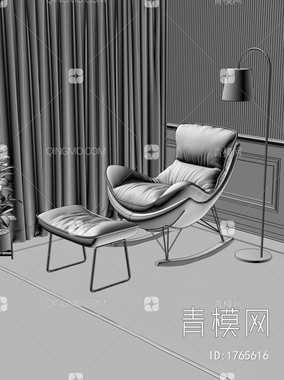 懒人椅子3D模型下载【ID:1765616】