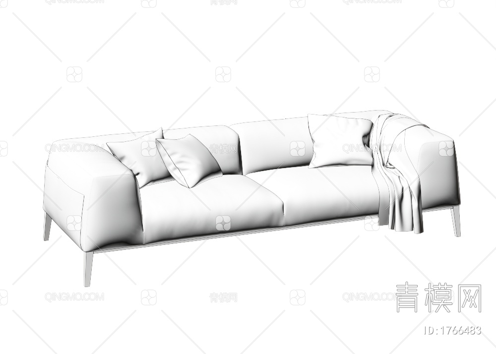双人沙发3D模型下载【ID:1766483】