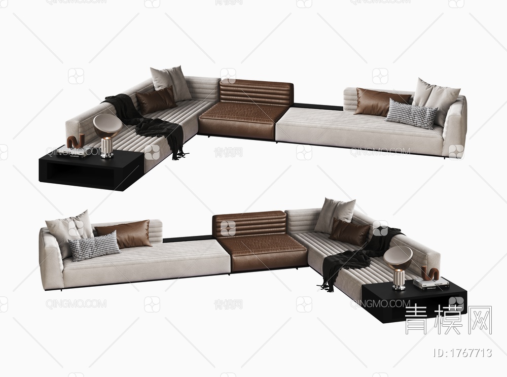 多人沙发3D模型下载【ID:1767713】