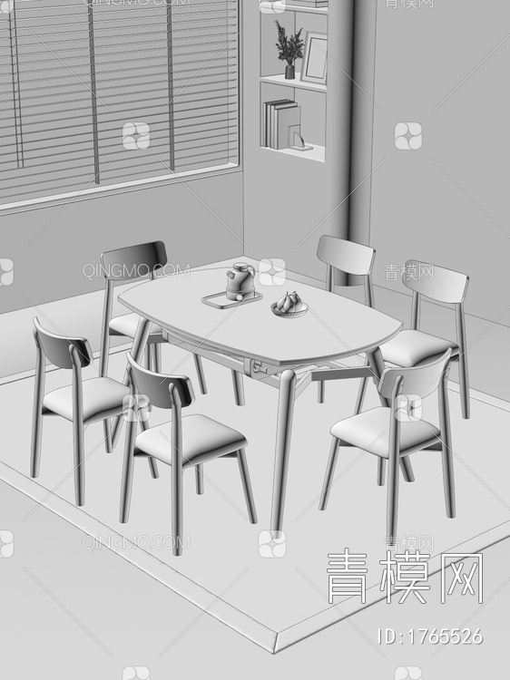 餐桌椅3D模型下载【ID:1765526】