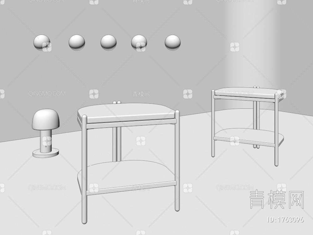 凳子，帆布，原木，中古，沙发凳3D模型下载【ID:1763096】