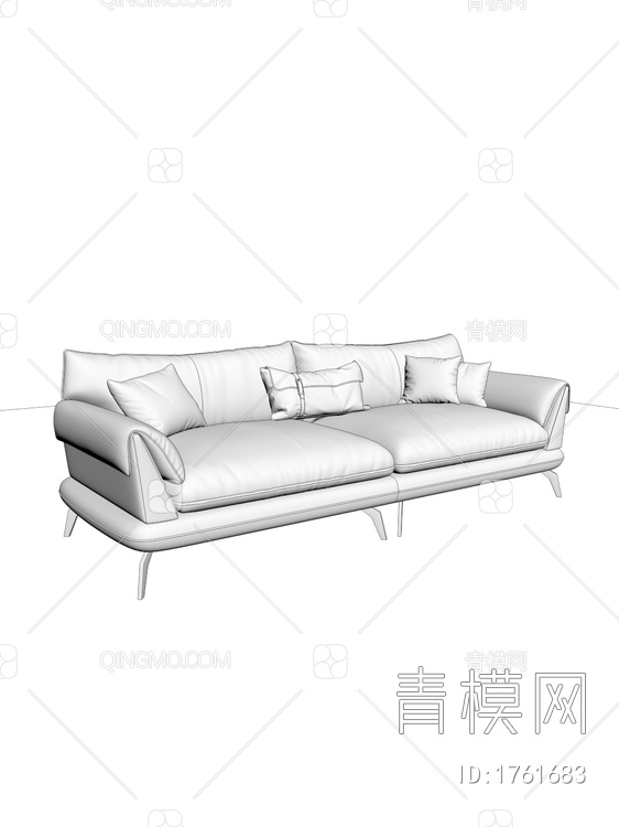双人沙发3D模型下载【ID:1761683】