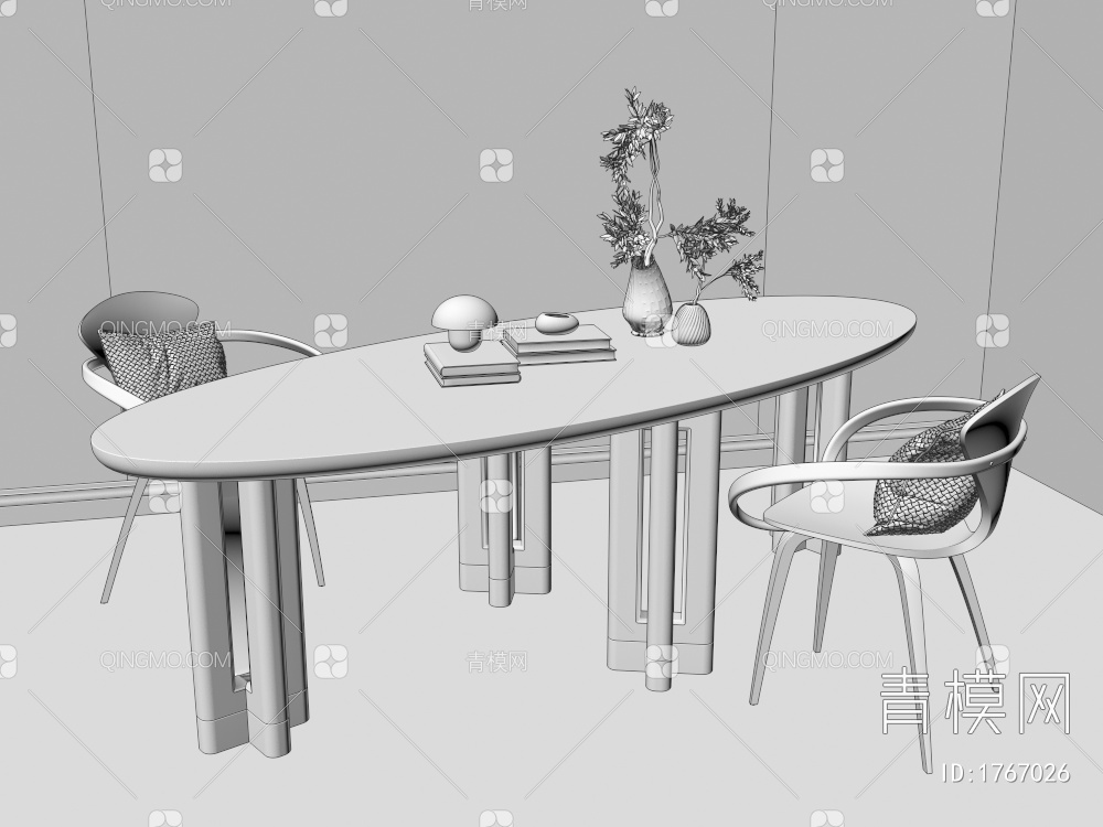 餐桌椅3D模型下载【ID:1767026】